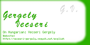 gergely vecseri business card